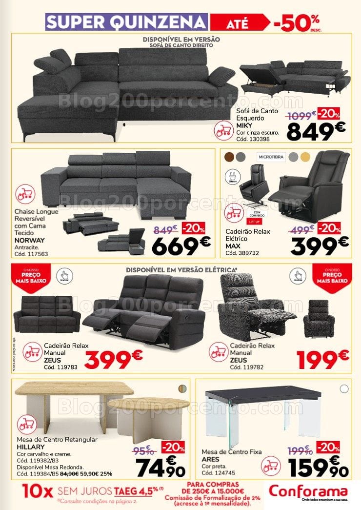 Antevisão Folheto CONFORAMA Promoções até 26 agosto